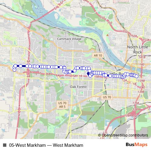 05-West Markham bus Line Map