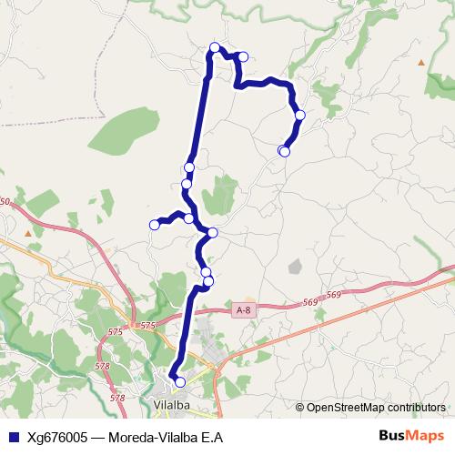 Xg676005 bus Line Map