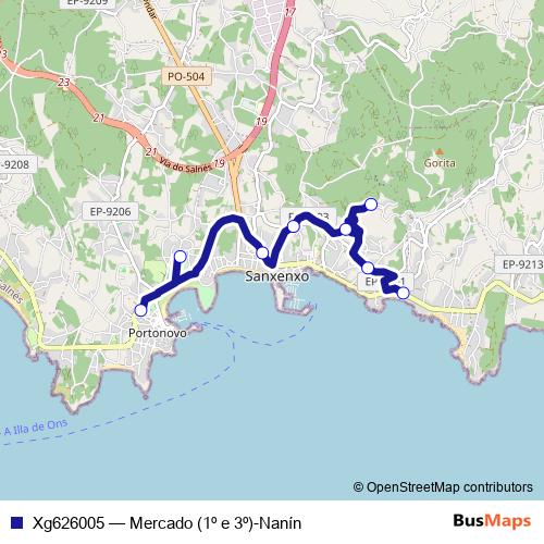 Xg626005 bus Line Map