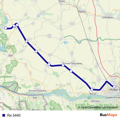 Re 5440 rail Line Map
