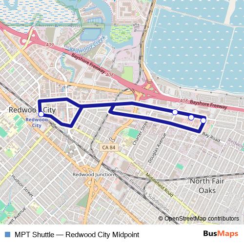 MPT Shuttle bus Line Map