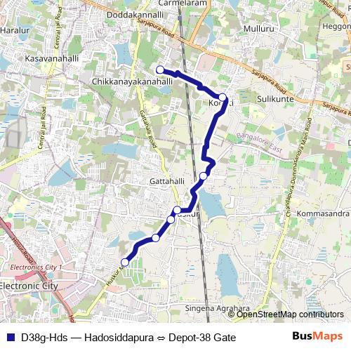 D38g-Hds bus Line Map