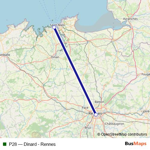 P28 bus Line Map