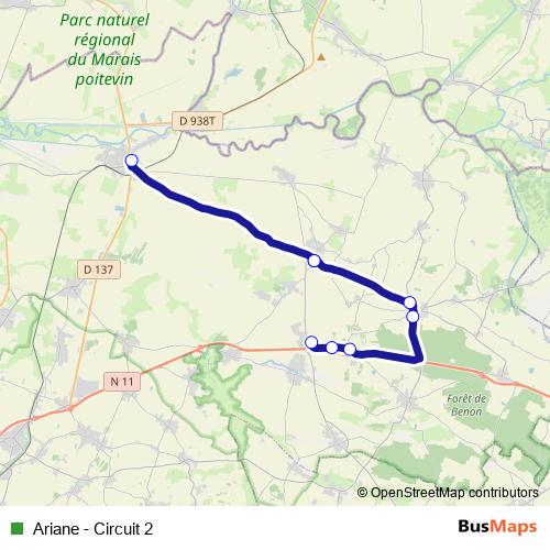 Ariane - Circuit 2 bus Line Map