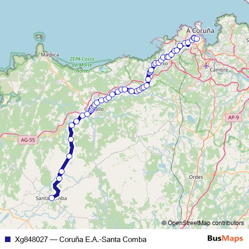 Xg848027 bus Line Map
