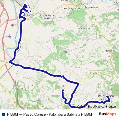 Pl550d bus Line Map