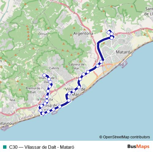 C30 bus Line Map