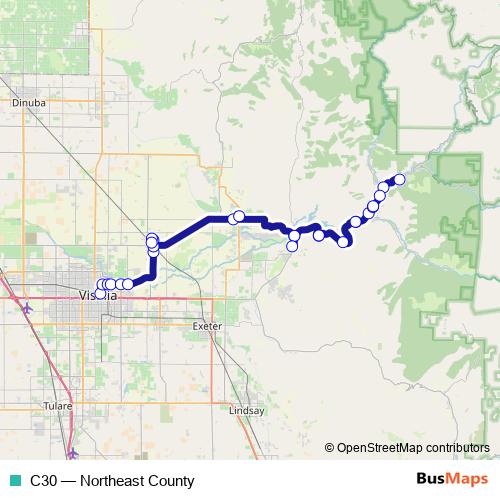C30 bus Line Map