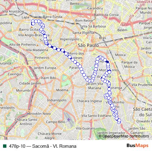 478p-10 bus Line Map