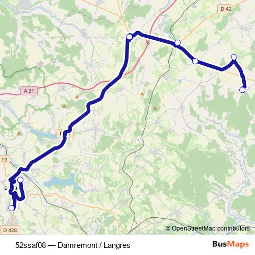 52ssaf08 bus Line Map
