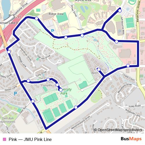 Pink bus Line Map