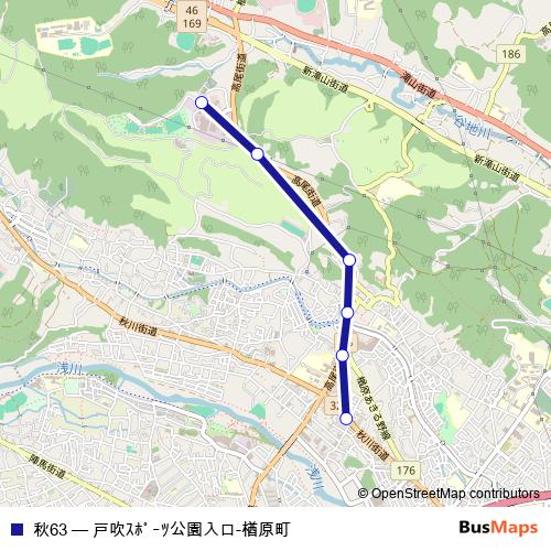 秋63 bus Line Map