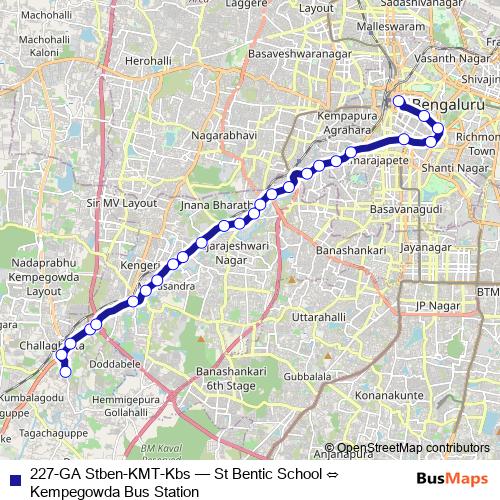 227-GA Stben-KMT-Kbs bus Line Map