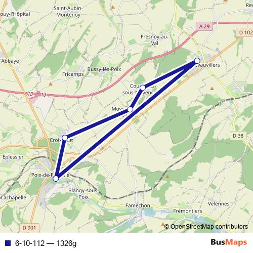 6-10-112 bus Line Map