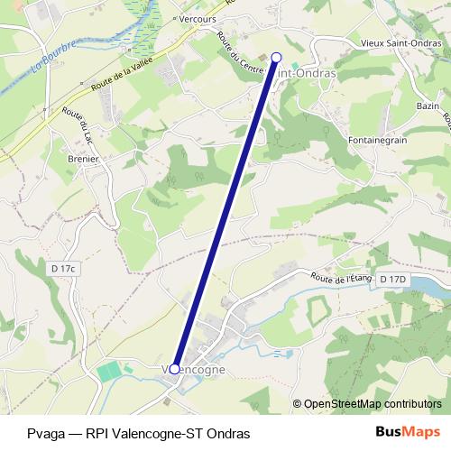 Pvaga bus Line Map