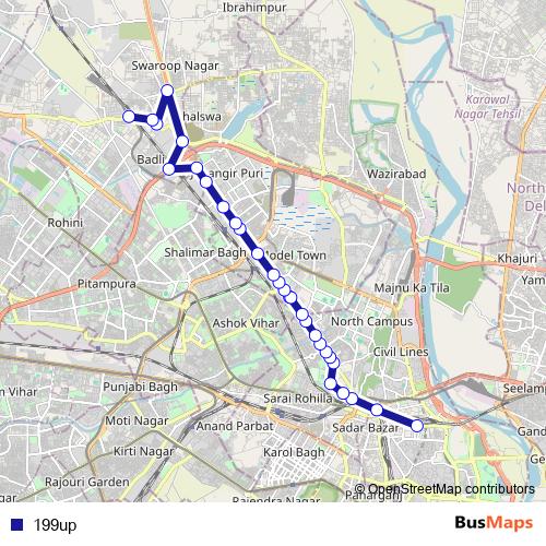 199up bus Line Map