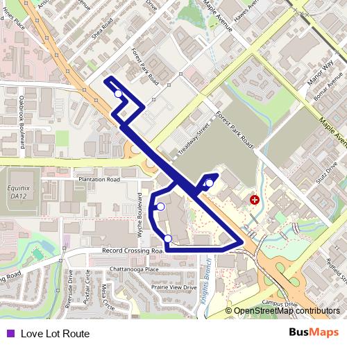 Love Lot Route bus Line Map