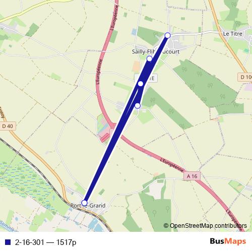 2-16-301 bus Line Map