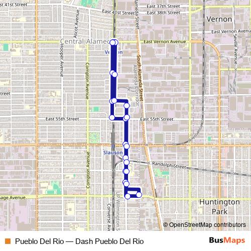 Pueblo Del Rio bus Line Map