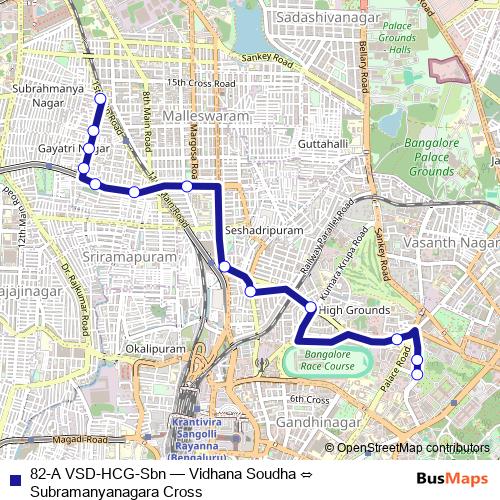 82-A VSD-HCG-Sbn bus Line Map