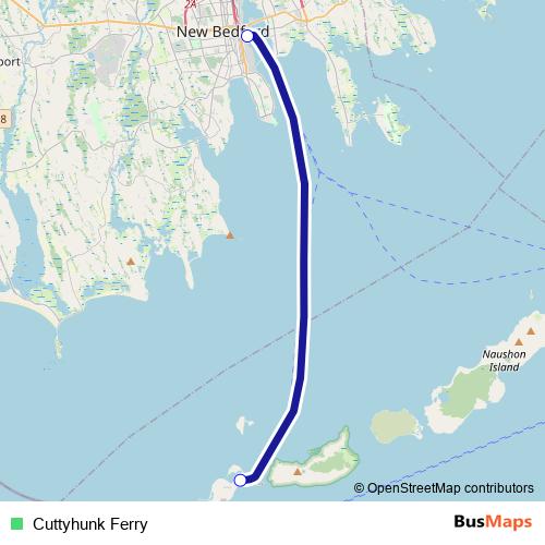Cuttyhunk Ferry ferry Line Map