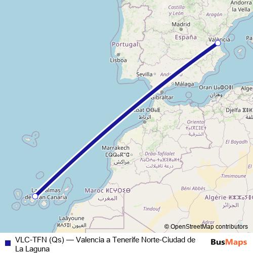 VLC-TFN (Qs) air Line Map