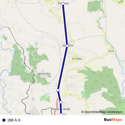 266 A A bus Line Map