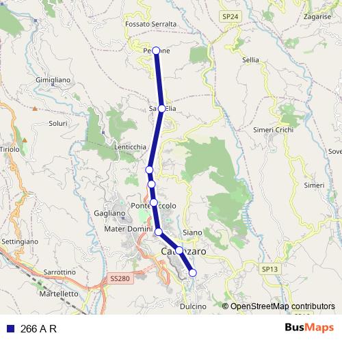 266 A R bus Line Map