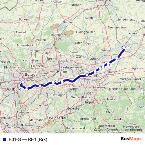 E01-G rail Line Map