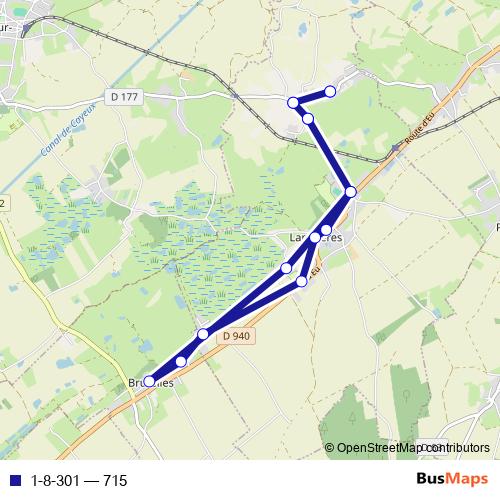 1-8-301 bus Line Map