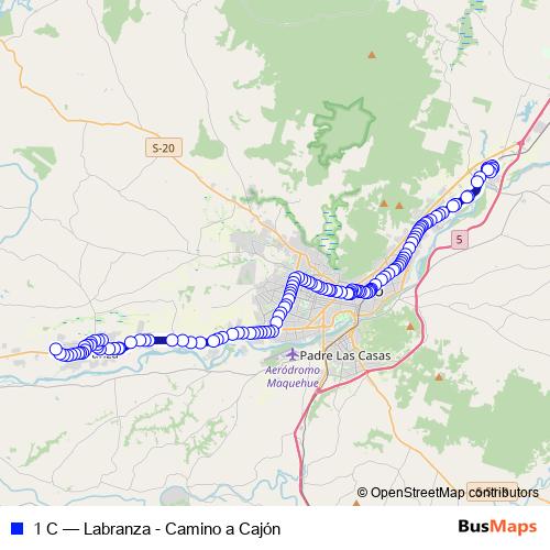 1 C bus Line Map