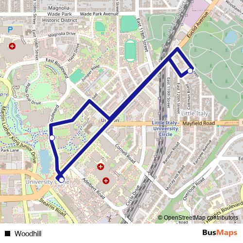 Woodhill bus Line Map