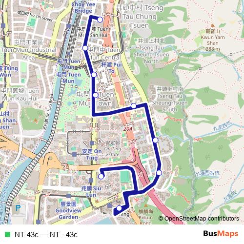 NT-43c bus Line Map