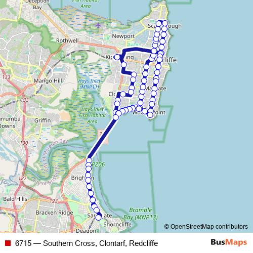 6715 bus Line Map