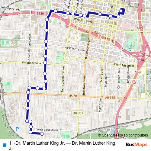 11-Dr. Martin Luther King Jr. bus Line Map