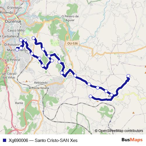 Xg690006 bus Line Map