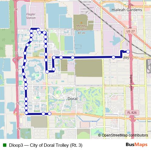 Dloop3 bus Line Map