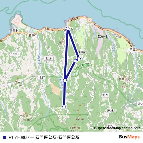 F151-0800 bus Line Map