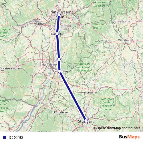 IC 2293 rail Line Map