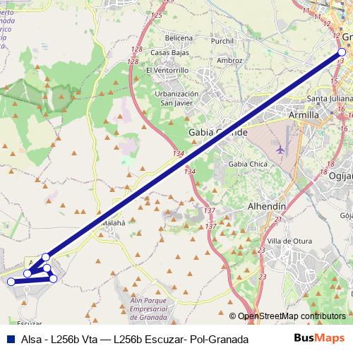 Alsa - L256b Vta bus Line Map