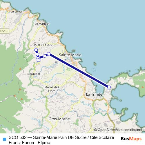 SCO 532 bus Line Map