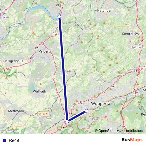 Re49 bus Line Map