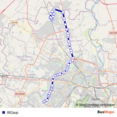 882aup bus Line Map