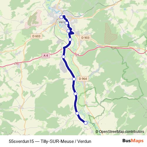 55sverdun15 bus Line Map