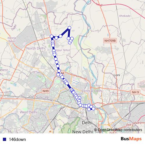 146down bus Line Map