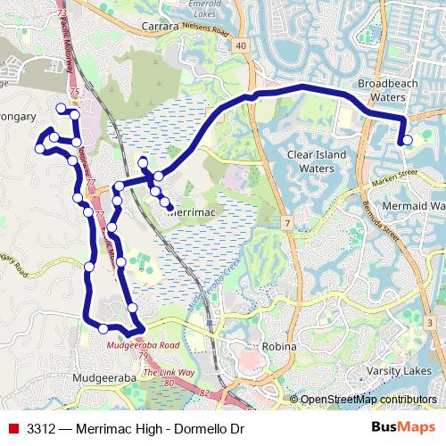 3312 bus Line Map
