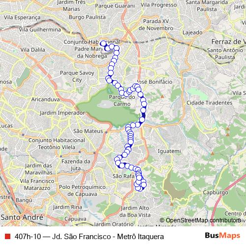 407h-10 bus Line Map