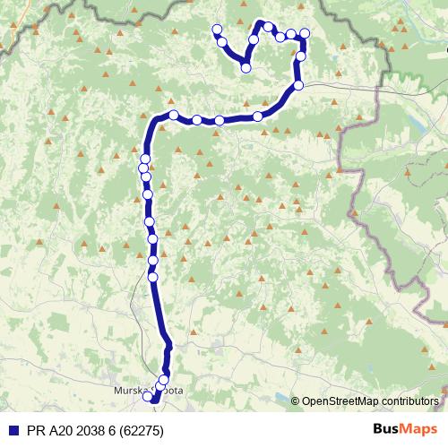 PR A20 2038 6 (62275) bus Line Map