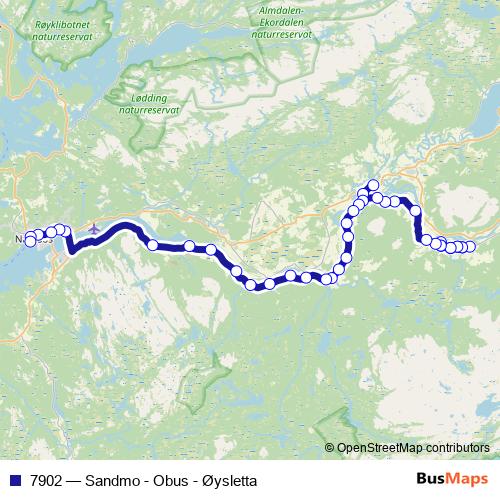 7902 bus Line Map