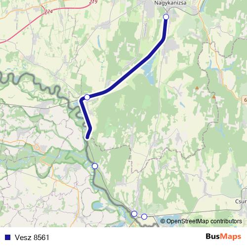 Vesz 8561 rail Line Map